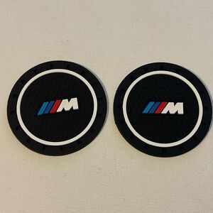 BMW Motorsports Logo Cup Holder Coasters set of 2 NWT